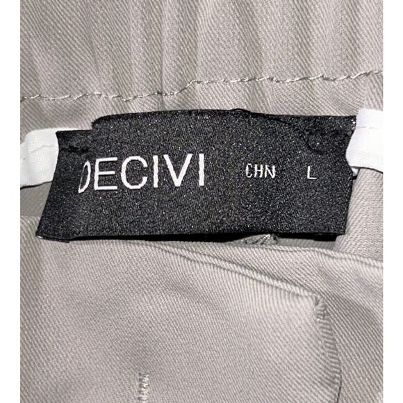 NWT Decivi Wide Leg High Waist Loose Fit Gray Pants Large - Picture 6 of 7